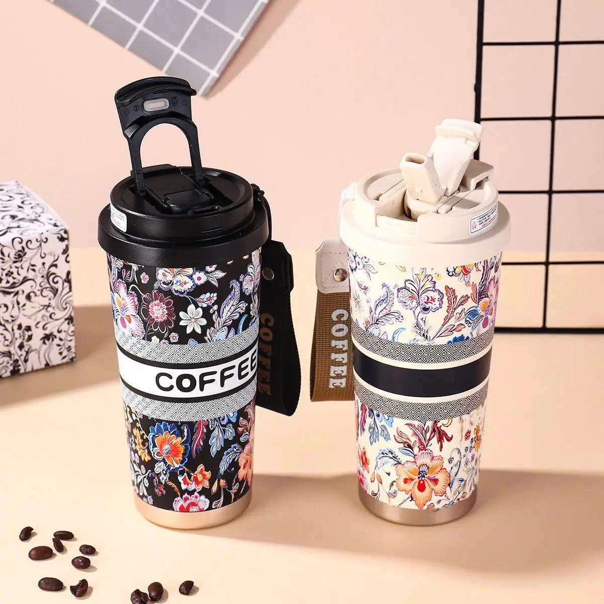 Stainless Steel Insulated Travel Coffee Tumbler With Leakproof Lid