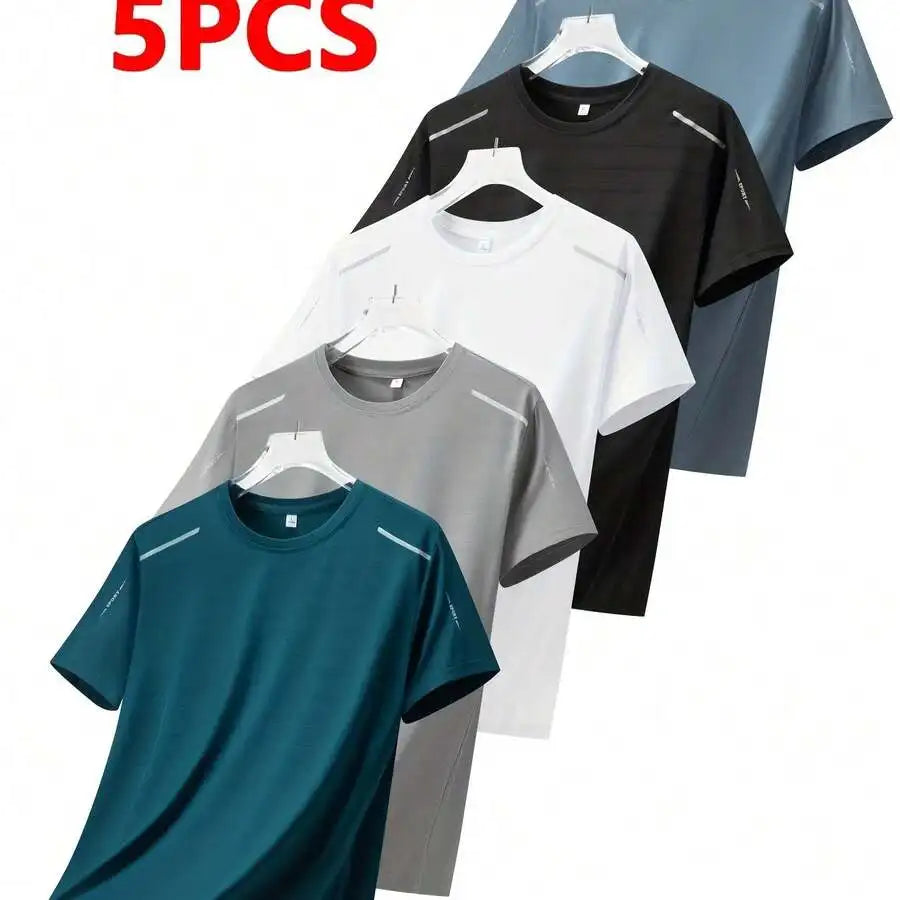 Quick Dry Breathable Athletic Shirts For Men Running Gym Training