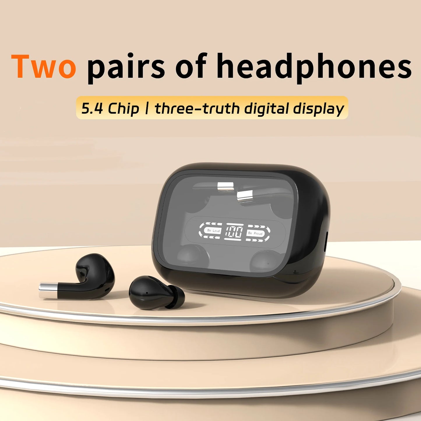 SHUKE 2in1 Dual Headphones Bluetooth 5.4 Wireless Earphones