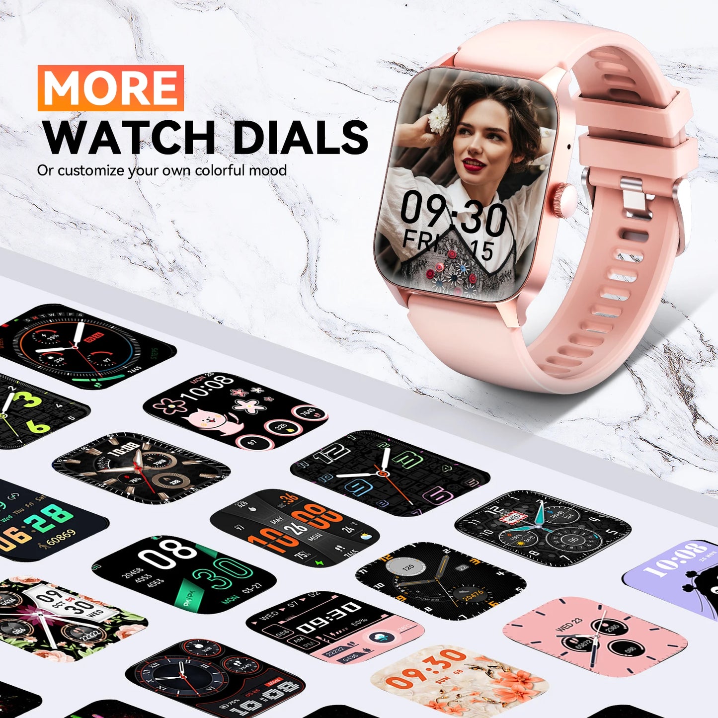LaNikar QS56 Smart Watch Bluetooth Call Health Monitor