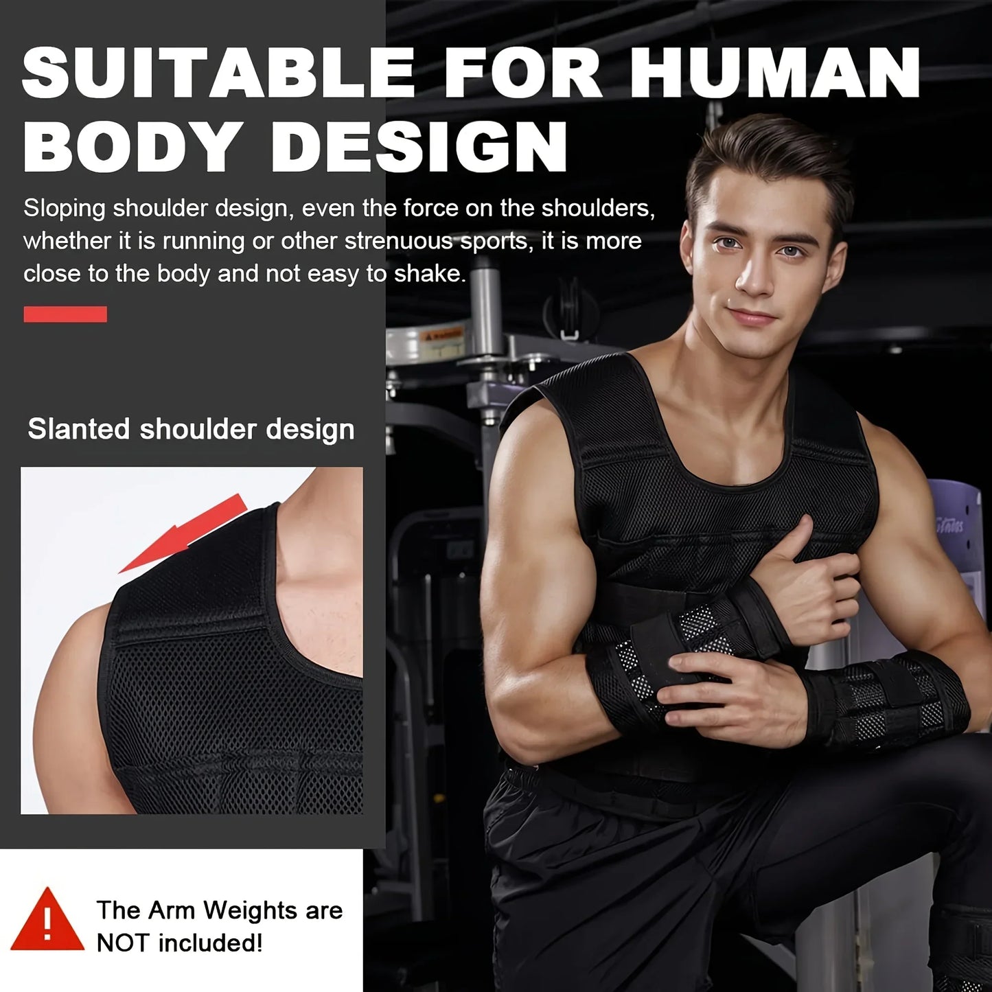 Adjustable Weight Vest And Ankle And Wrist Weights For Training