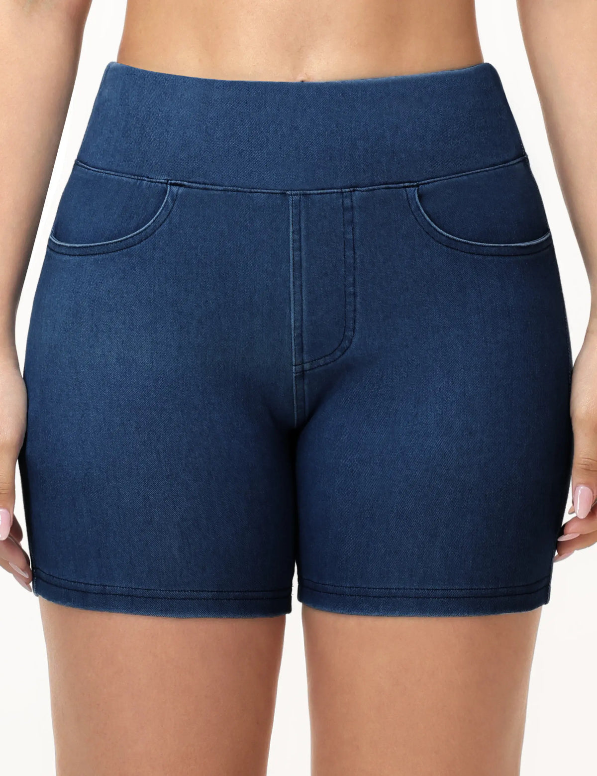 THE GYM PEOPLE Women's High Waisted Denim Shorts With Pockets