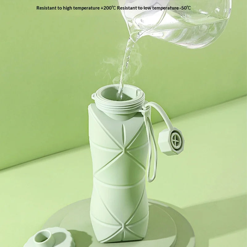 Silicone Water Bottle Folding Portable Reusable For Outdoor Activities