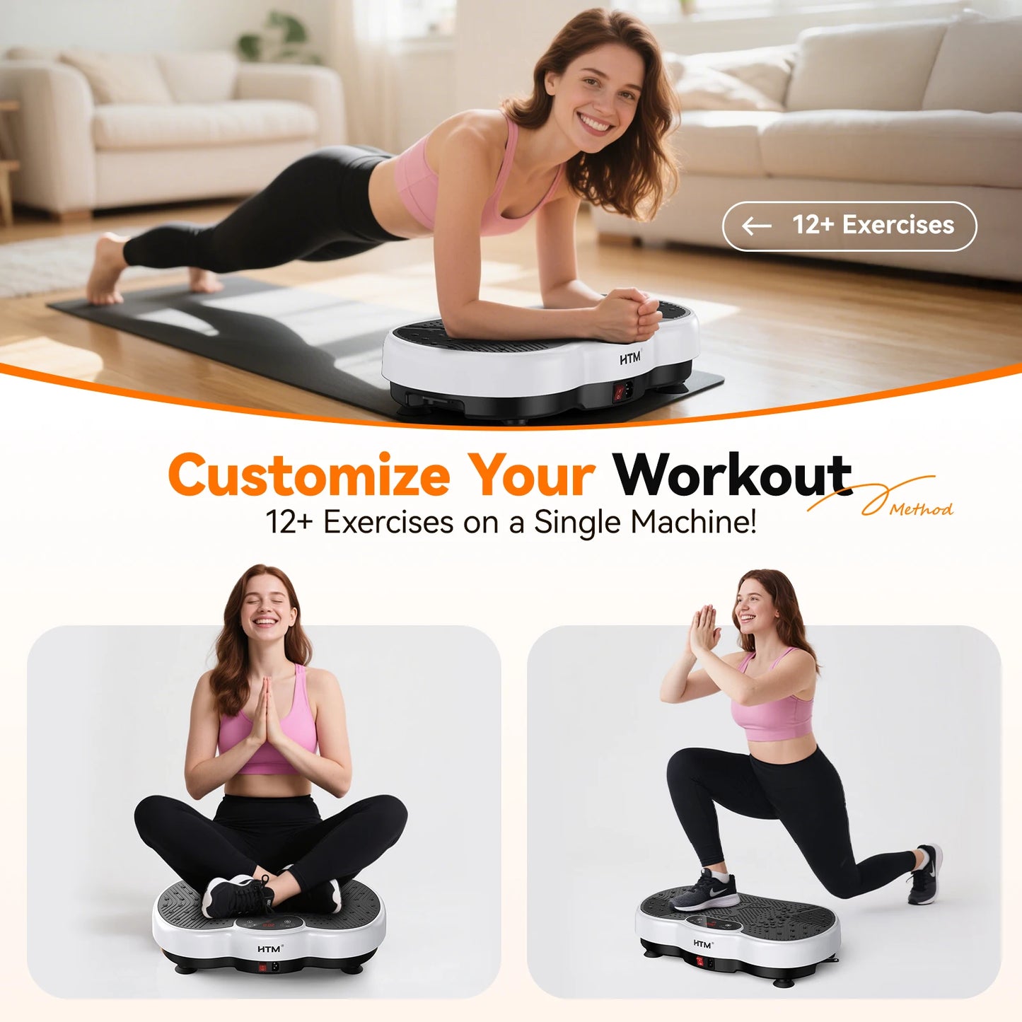 Whole Body Fitness Massage Calorie Counter Vibration Plate 120 Speed Levels Professional Machine for Effortless Body Sculpting