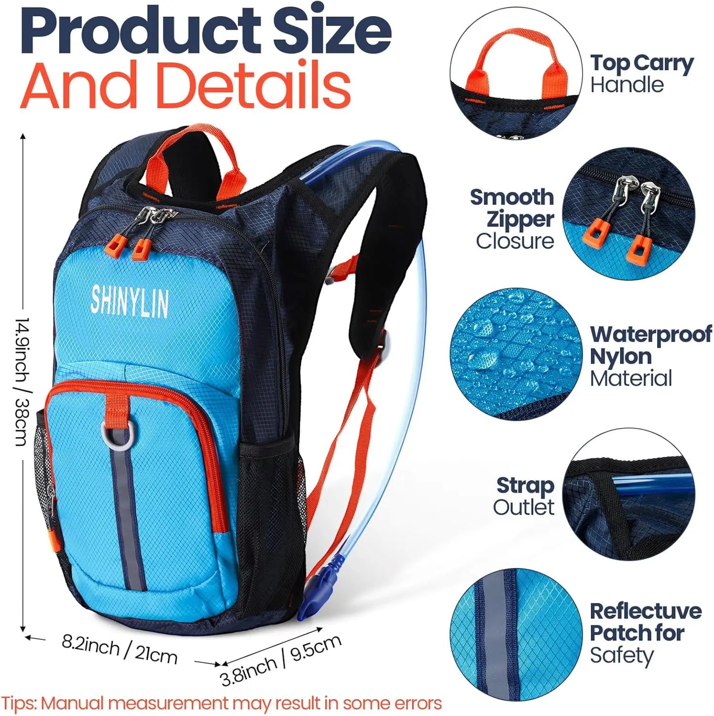 Kids Hydration Backpack for Boys and Girls Leakproof and Adjustable