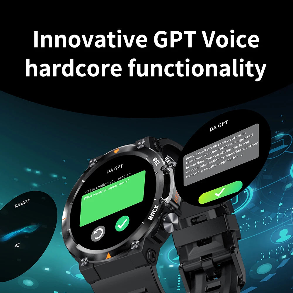 Senbono MAX18 Smartwatch For Men AMOLED AI GPT Bluetooth Call