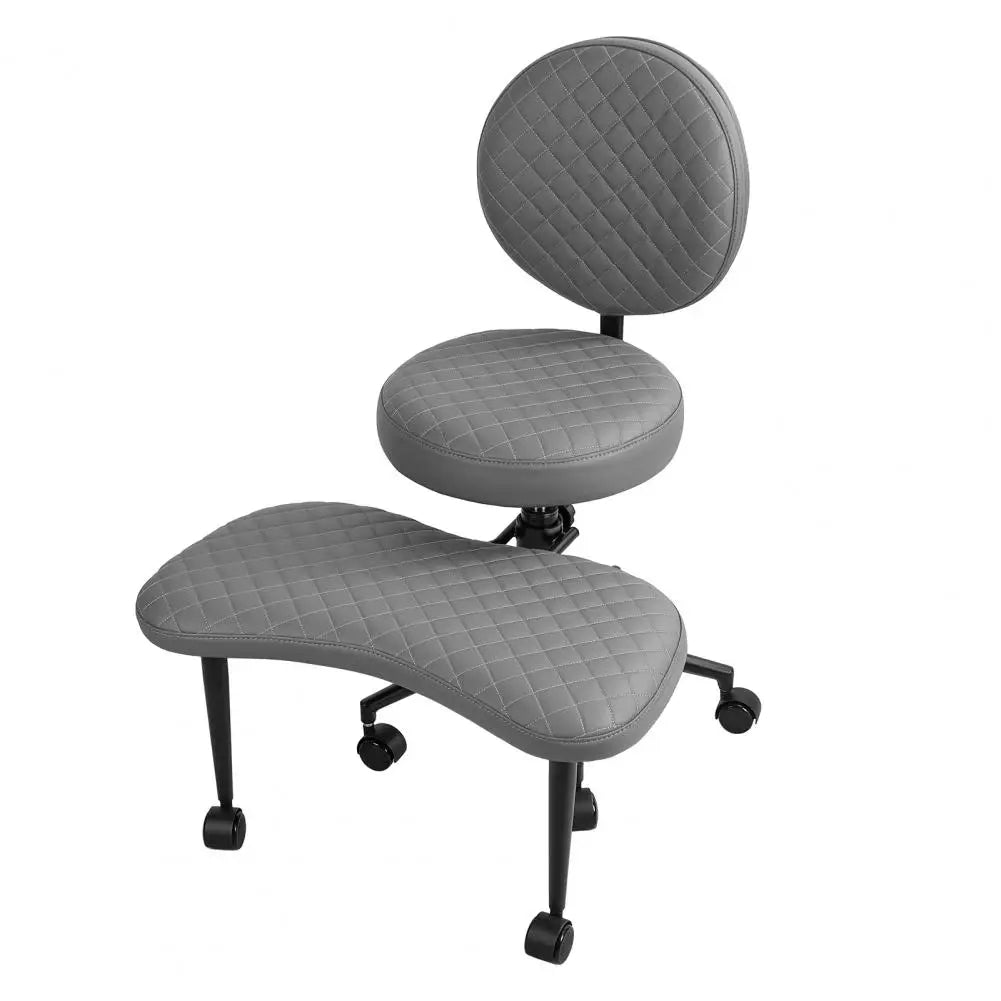 Cross-Legged Office Chair with Wheels, Meditation Chair with Back Support, Criss-Cross Desk Kneeling Chair for Home Yoga, Adjust