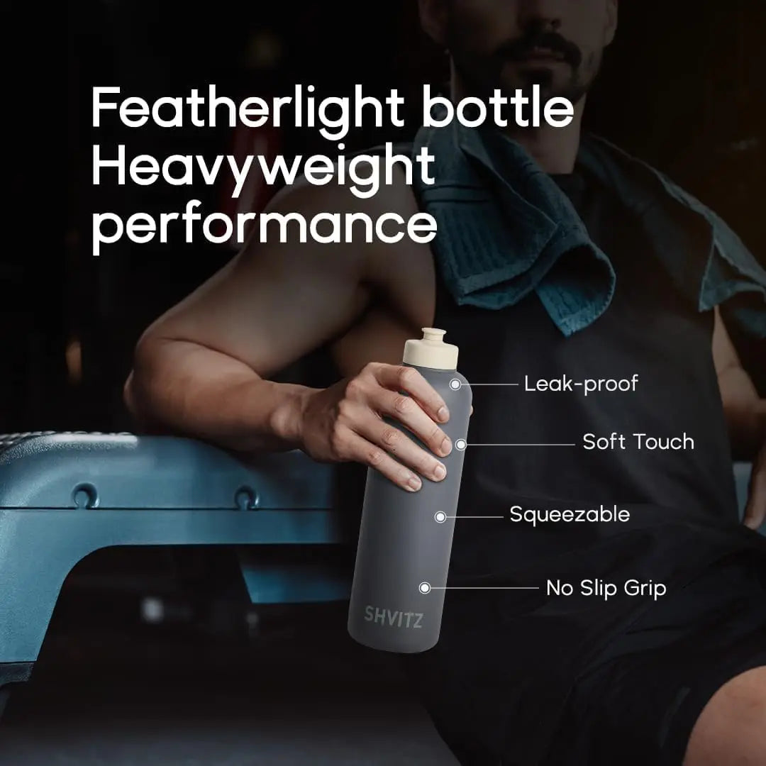 24oz Sports Water Bottle - Soft-Touch Squeeze Body, One-Hand Spout, Lightweight & Leak-Proof - BPA-Free Hydration Bottle for Gym