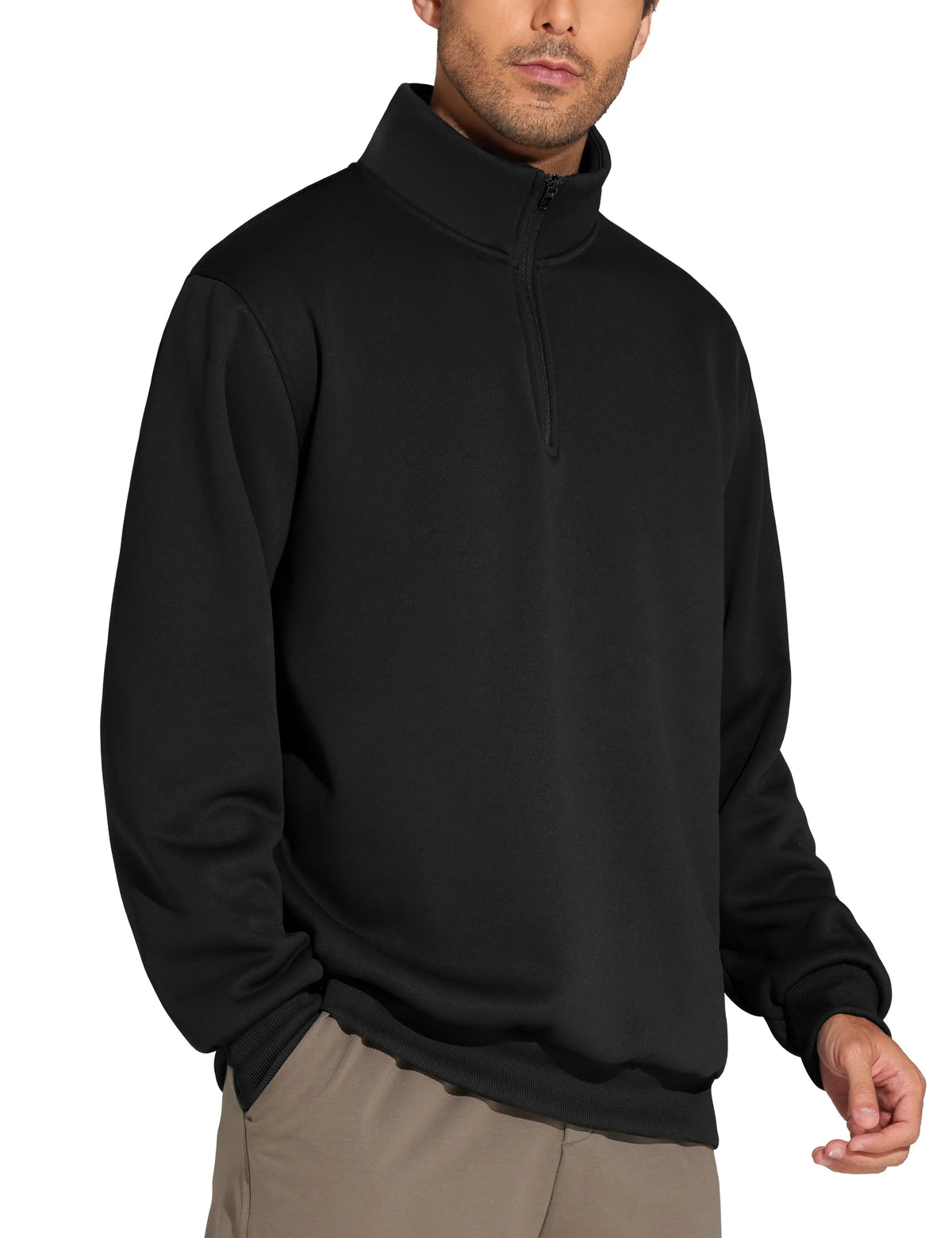 THE GYM PEOPLE Men's Half Zip Fleece Workout Pullover Sweatshirt