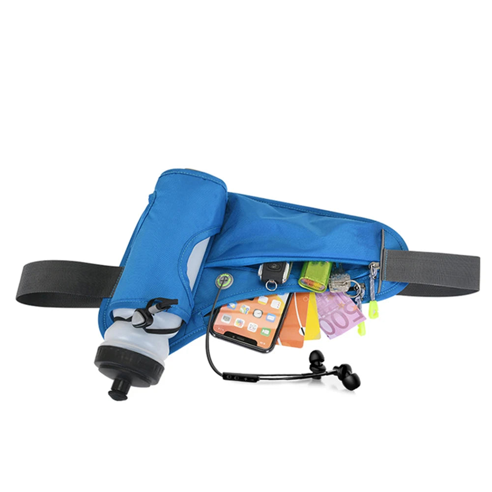 MOJOYCE Hydration Belt Pack Reflective Running Waist Bag Large Capacity