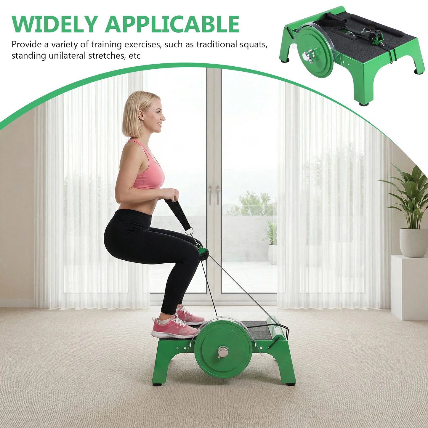Flywheel Trainer with Adjustable Length Strap Flywheel Centrifuge with Accessories for Home Office Travel Women Yoga Men Squat