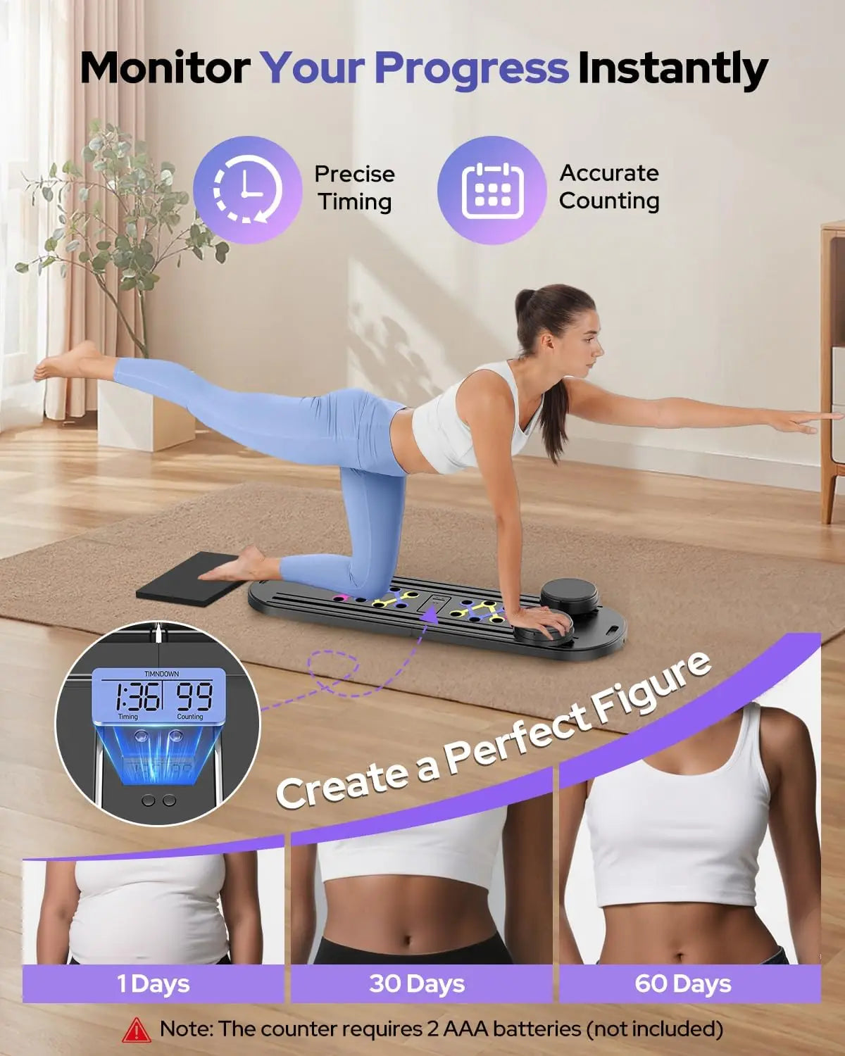 Foldable Pilates Reformer 7 In 1 Ab Core Trainer Portable