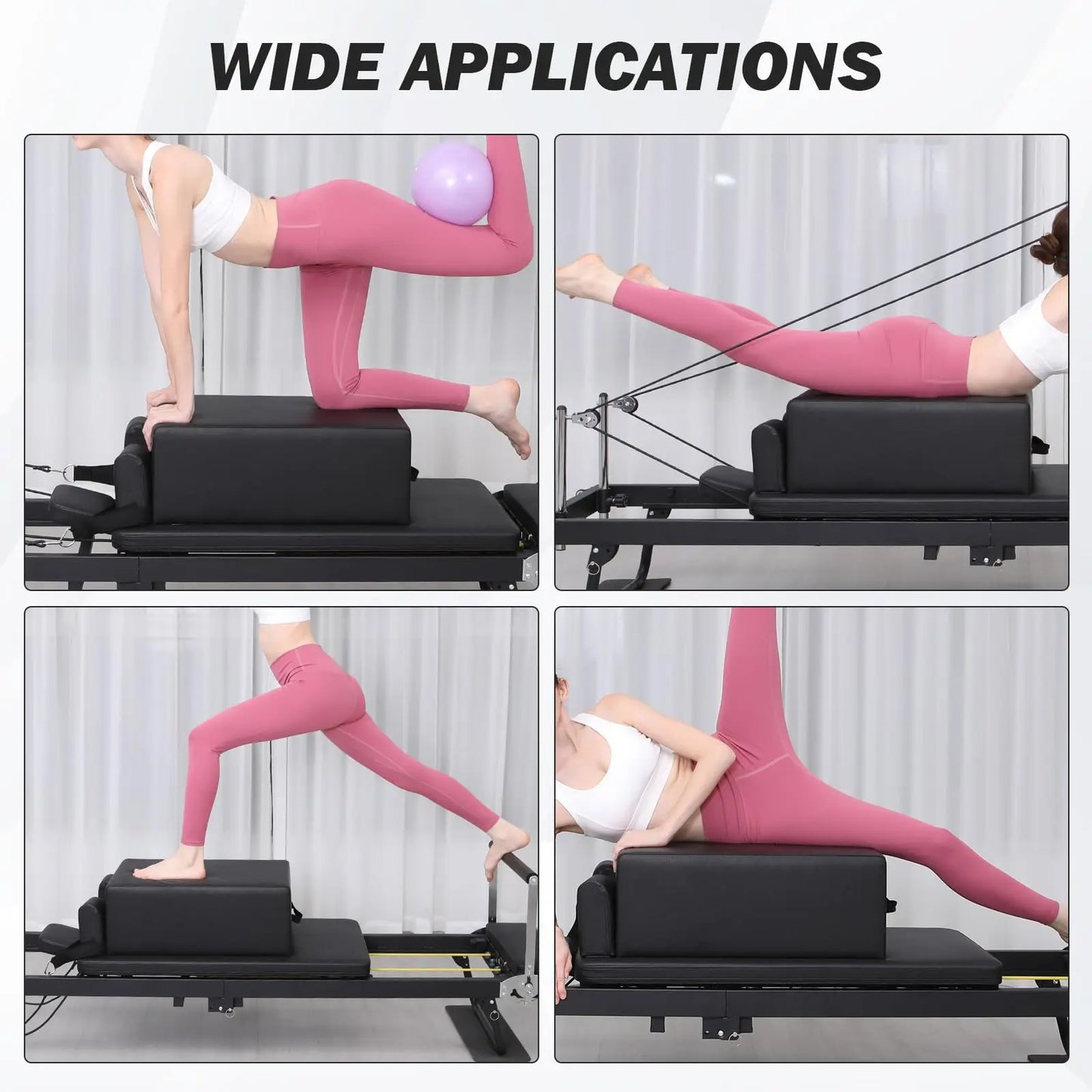 Portable Pilates Reformer Sitting Box,Pilates Sit Boxs for Home Workout, Pilates Exercise Accessories for Pilates Refomer/Board