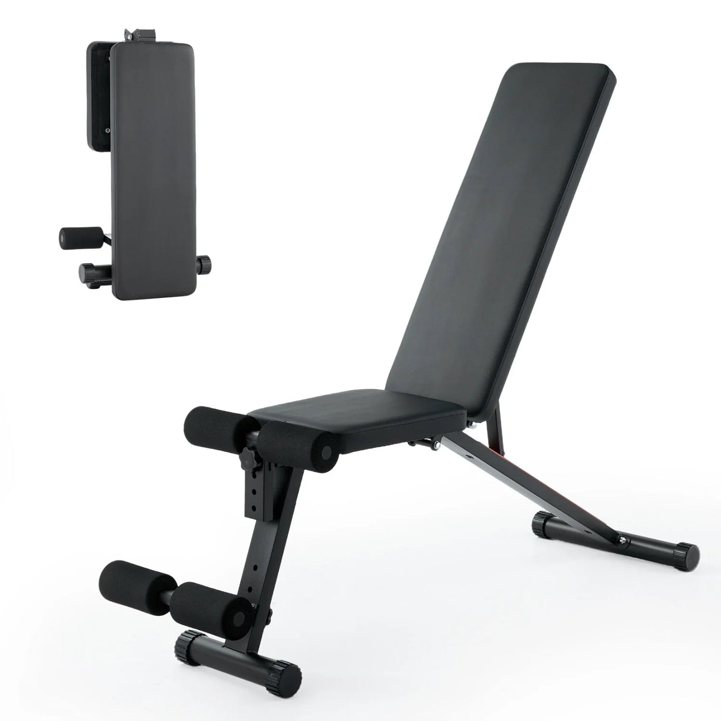 HiMISS Adjustable Weight Bench With Leg Extension And Preacher Curl