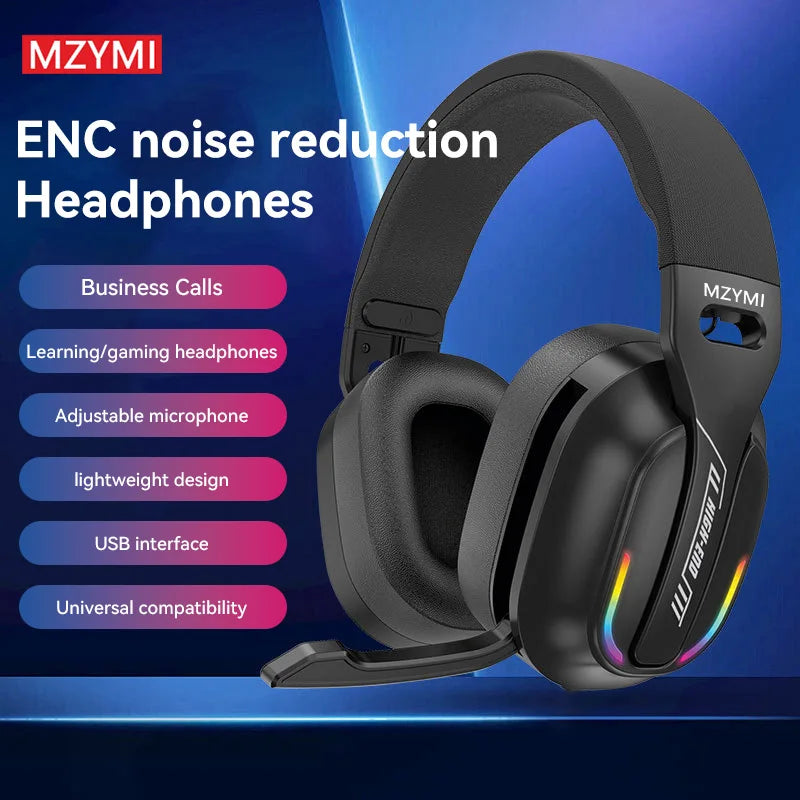 GT100 Wireless Gaming Headset 2.4GHz Bluetooth Headphones With Mic For PS4 PS5