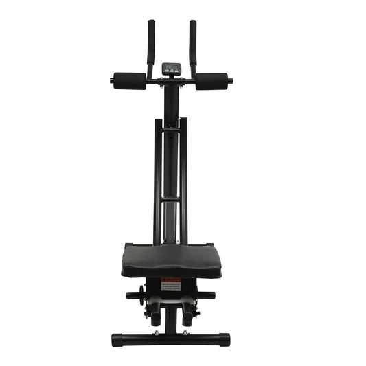 Ab Exercise, Ab Machine, Foldable Crunch Trainer, Dual Track 40° Curved Design, Multi-Functional Abs Core Fitness Equipment, LED Display for Workout Time, Black Home Gym Abdominal Trainer, Waist Arm Leg Glutes Body Sculpting