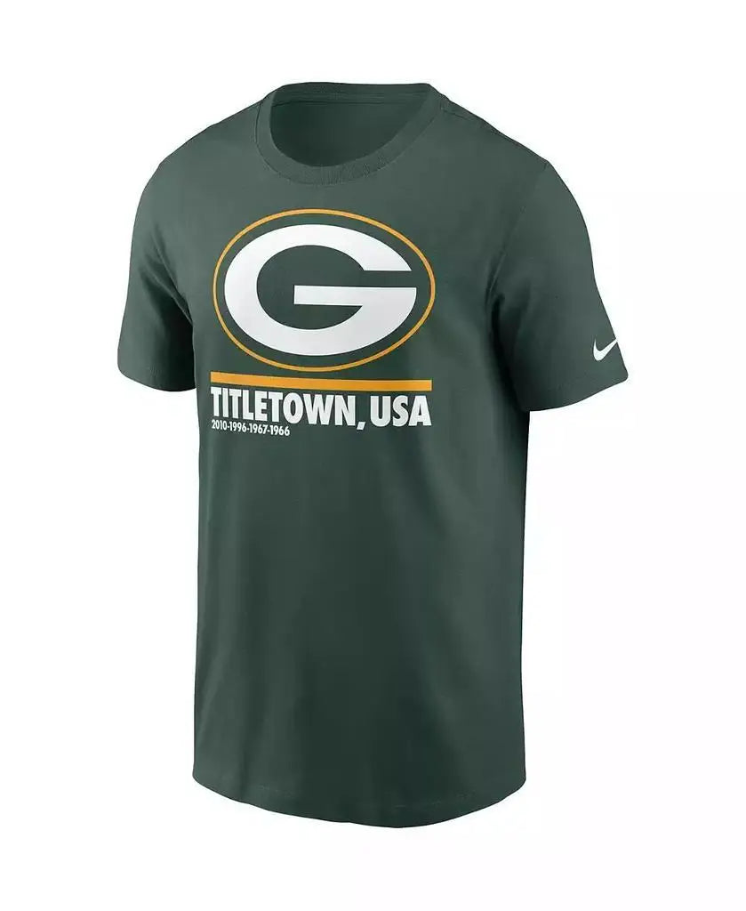 Nike Men's Green Bay Packers Team Colors Running T-Shirt Standard Fit for Fitness Enthusiasts