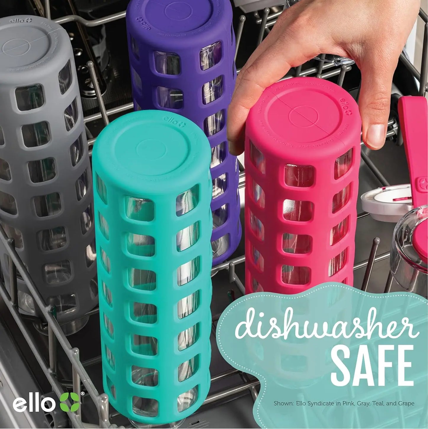 Reusable Glass Water Bottle With One Touch Leak Proof Lid