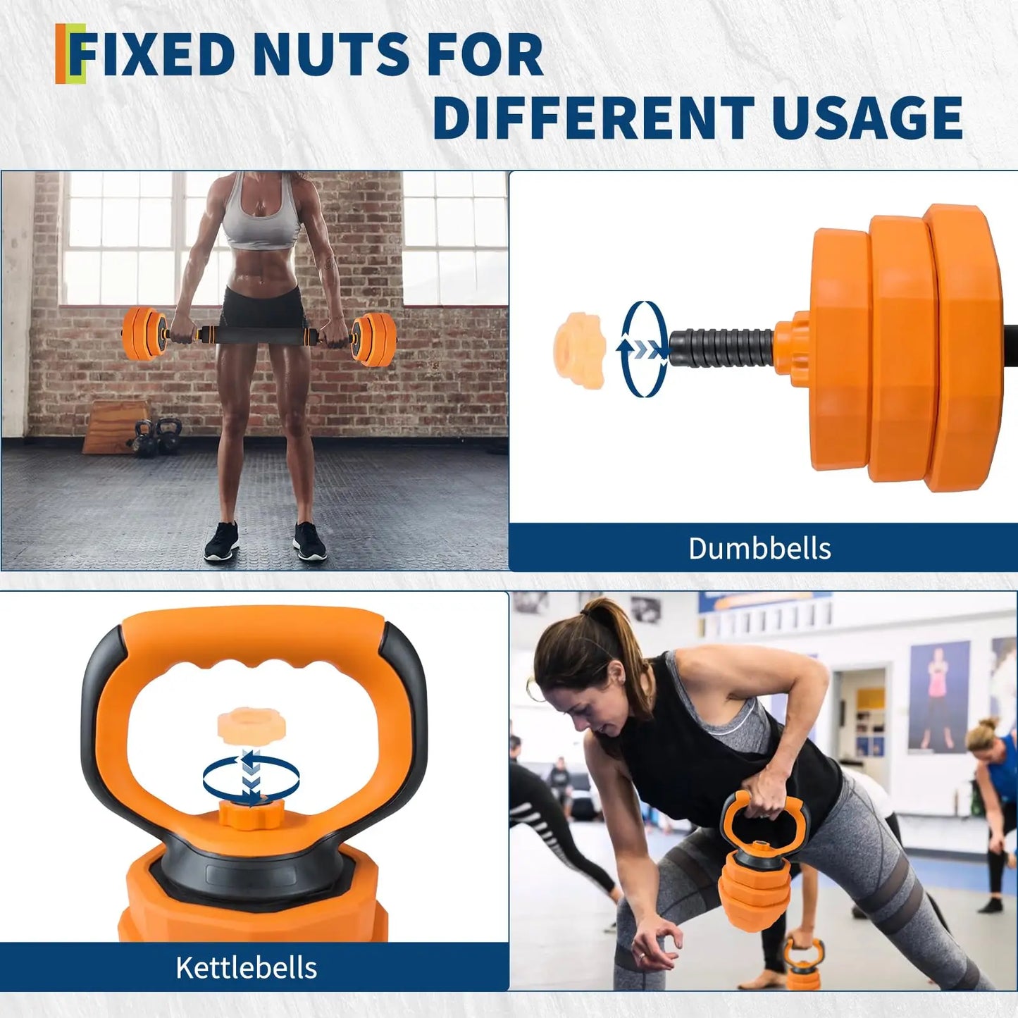 Adjustable Dumbbells, 44lbs Free Weight Set with Connector,4 In1 Dumbbells Set Used As Barbell,Kettlebells,Push Up Stand for Home Gym