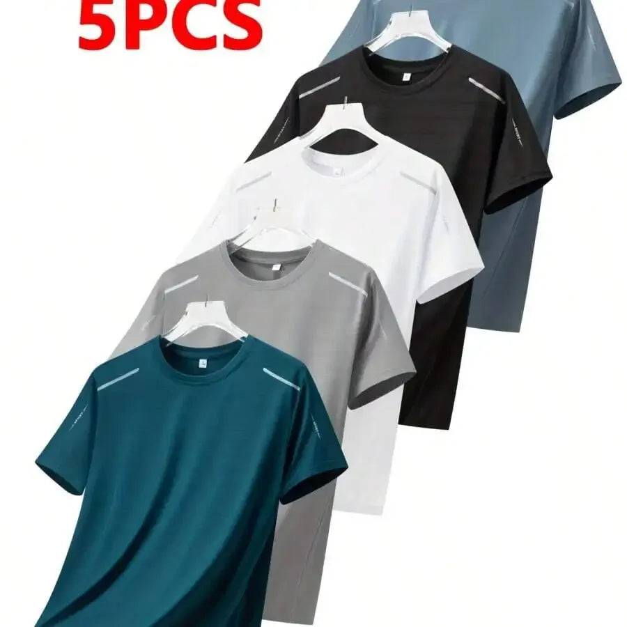 Quick Dry Breathable Athletic Shirts For Men Running Gym Training