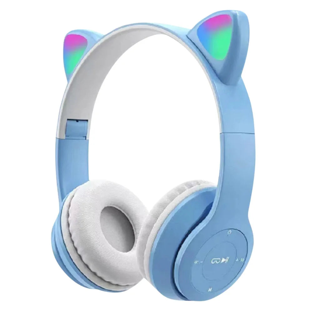 ANENG Wireless Cat Ear Headphones Bluetooth Over-Ear Headset Glow Light
