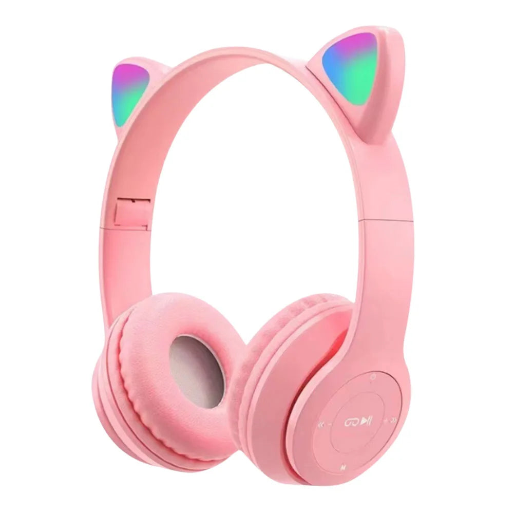 ANENG Wireless Cat Ear Headphones Bluetooth Over-Ear Headset Glow Light