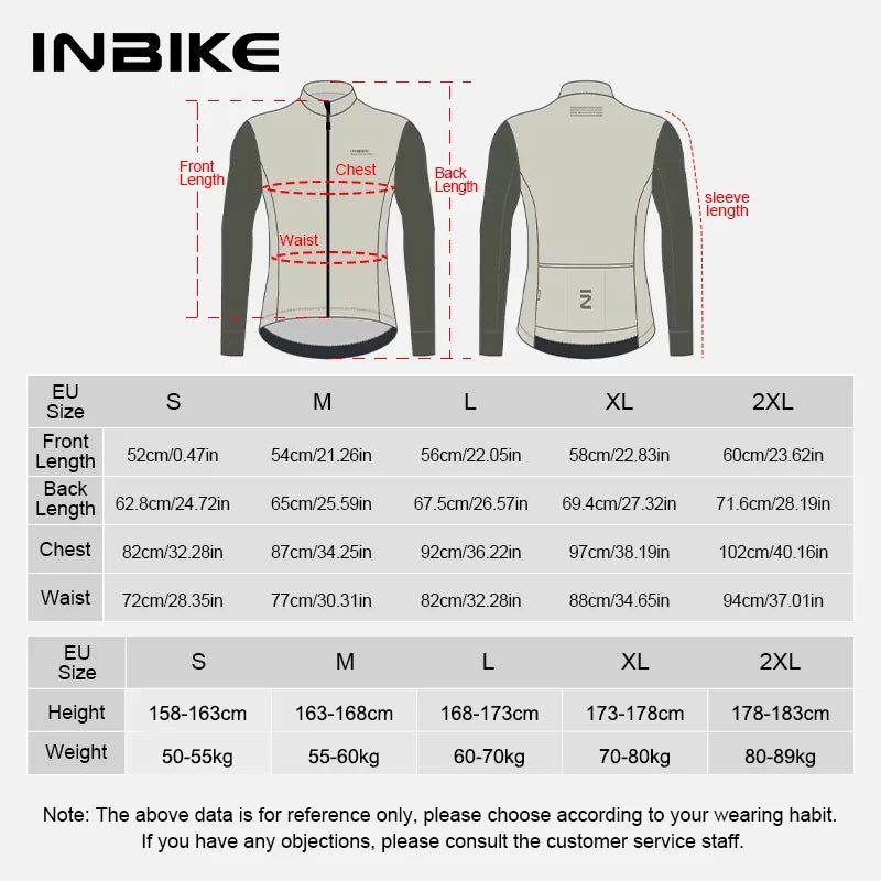 INBIKE Winter Fleece Cycling Jersey and Padded Bib Pants Set
