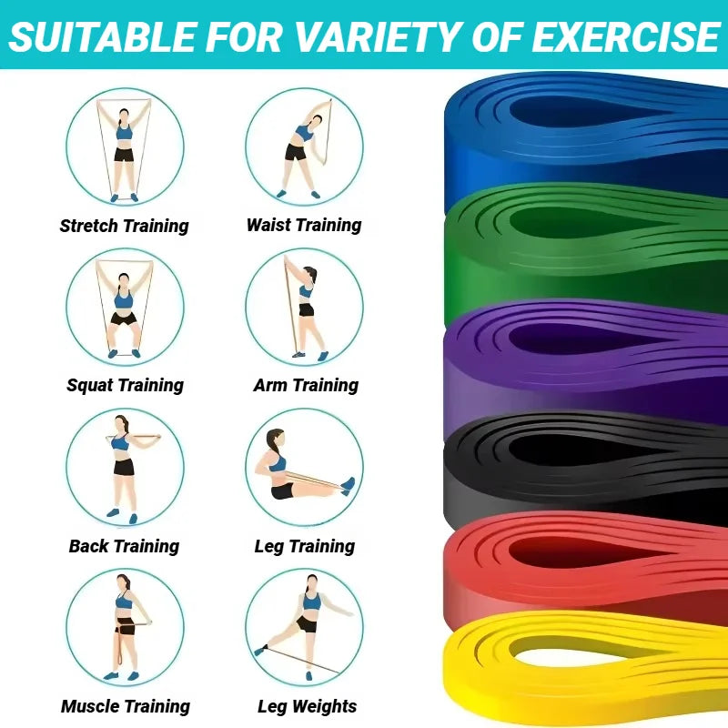 TPE Elastic Resistance Band Set For Full Body Strength Training And Yoga