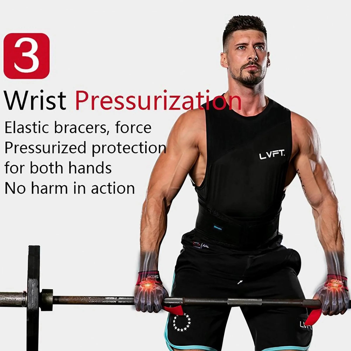Heavy Duty Padded Wrist Lifting Straps for Deadlift and Weightlifting