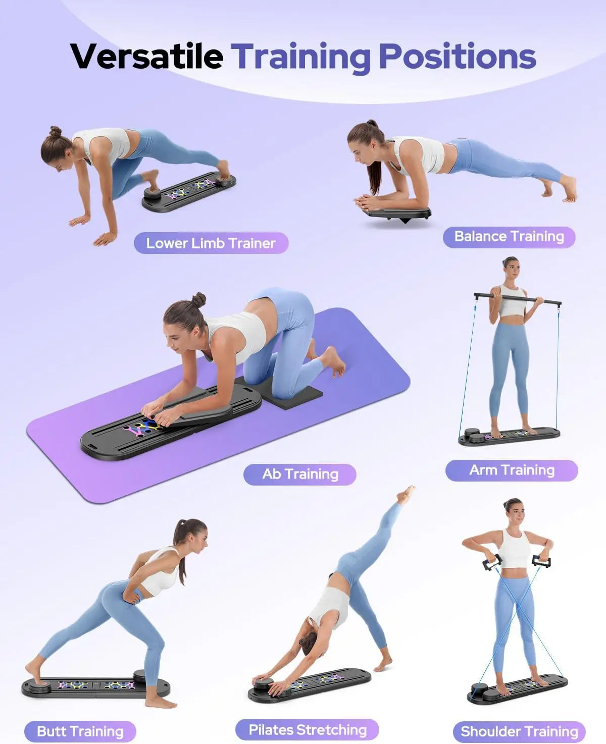 Foldable Pilates Reformer 7 In 1 Ab Core Trainer Portable