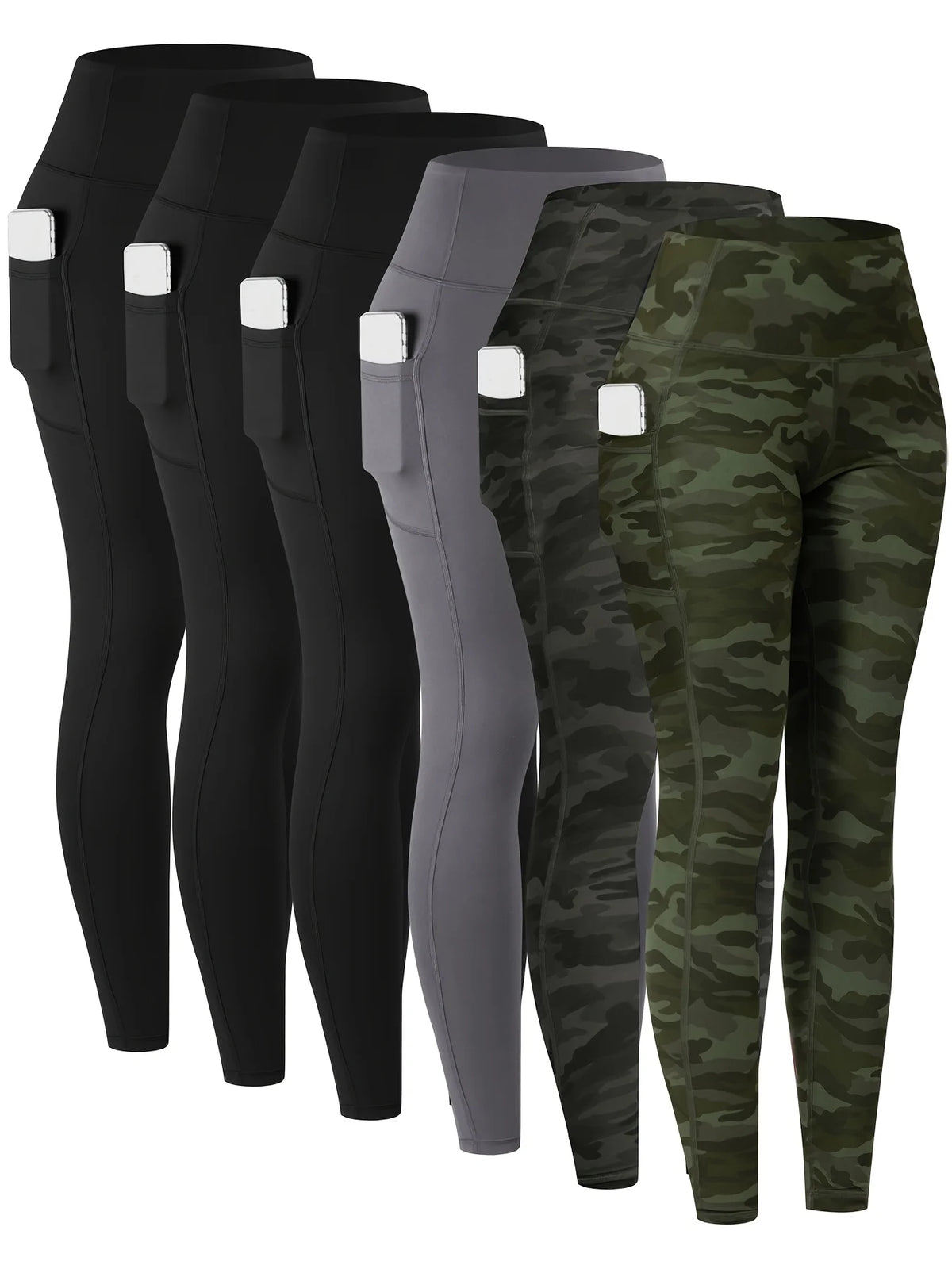 Womens High Waist Pocket Leggings for Yoga Workout and Fitness