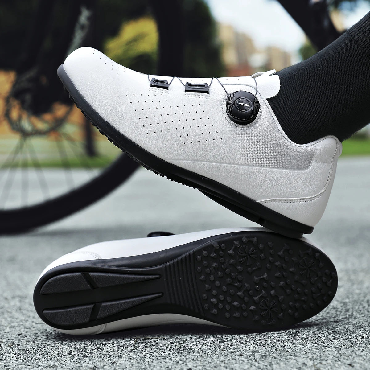 Road Cycling Shoes Flats Cleats Shoes Speed Cycling Sneaker Man Bike Shoes Women Self-Locking Non-slip Mountain Bicycle Shoe Spd