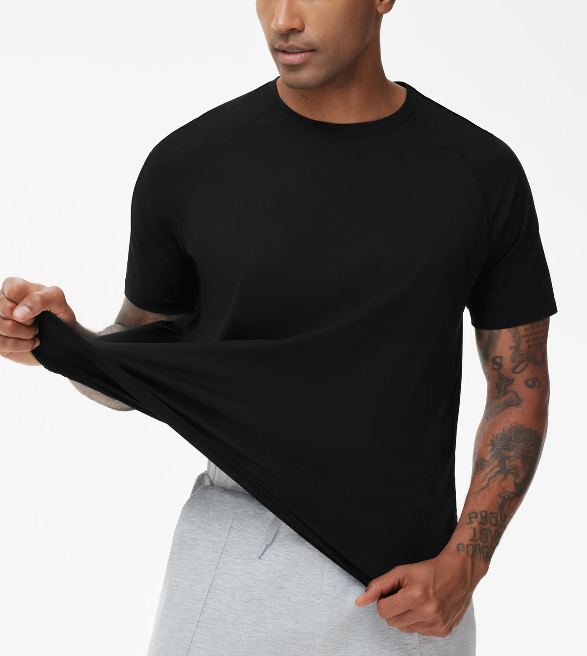 THE GYM PEOPLE Men's Workout T-Shirts Short Sleeve Breathable UPF 50+ Outdoor Athletic Running Tee Tops