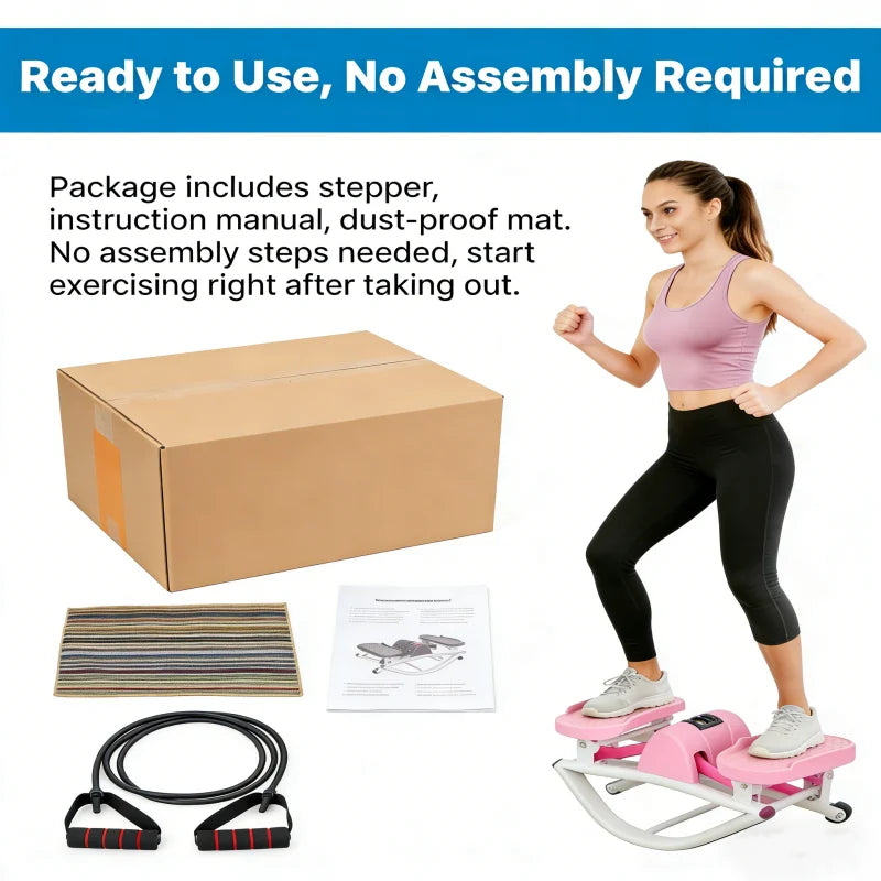LUSQI Rock Stepper Silent Portable Exercise Machine For Home Gym