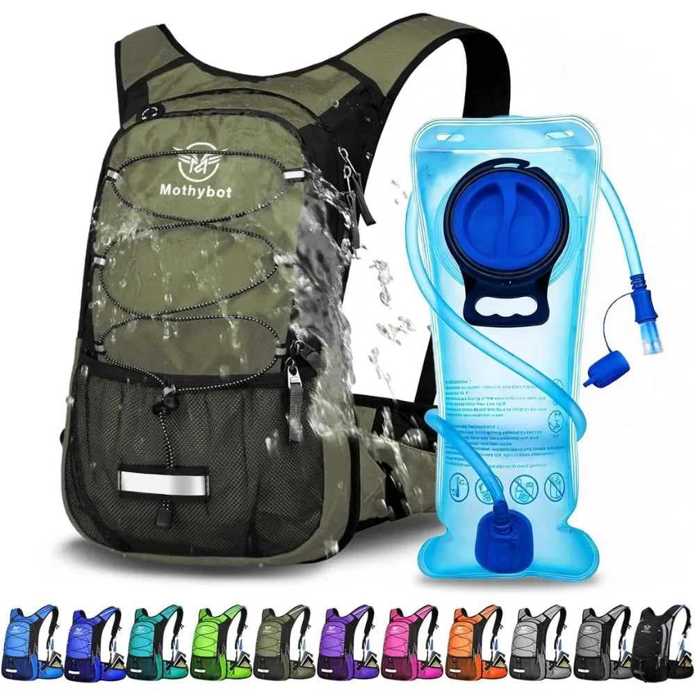 2L BPA Free Bladder Insulated Hydration Backpack, Ideal for Running, Cycling, Camping - Keeps Liquid Cool up to 5 Hours
