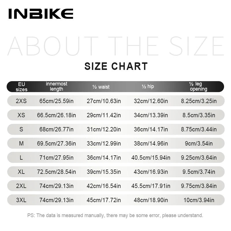 INBIKE Men's Thermal Fleece Cycling Bib Pants With Padded Pockets