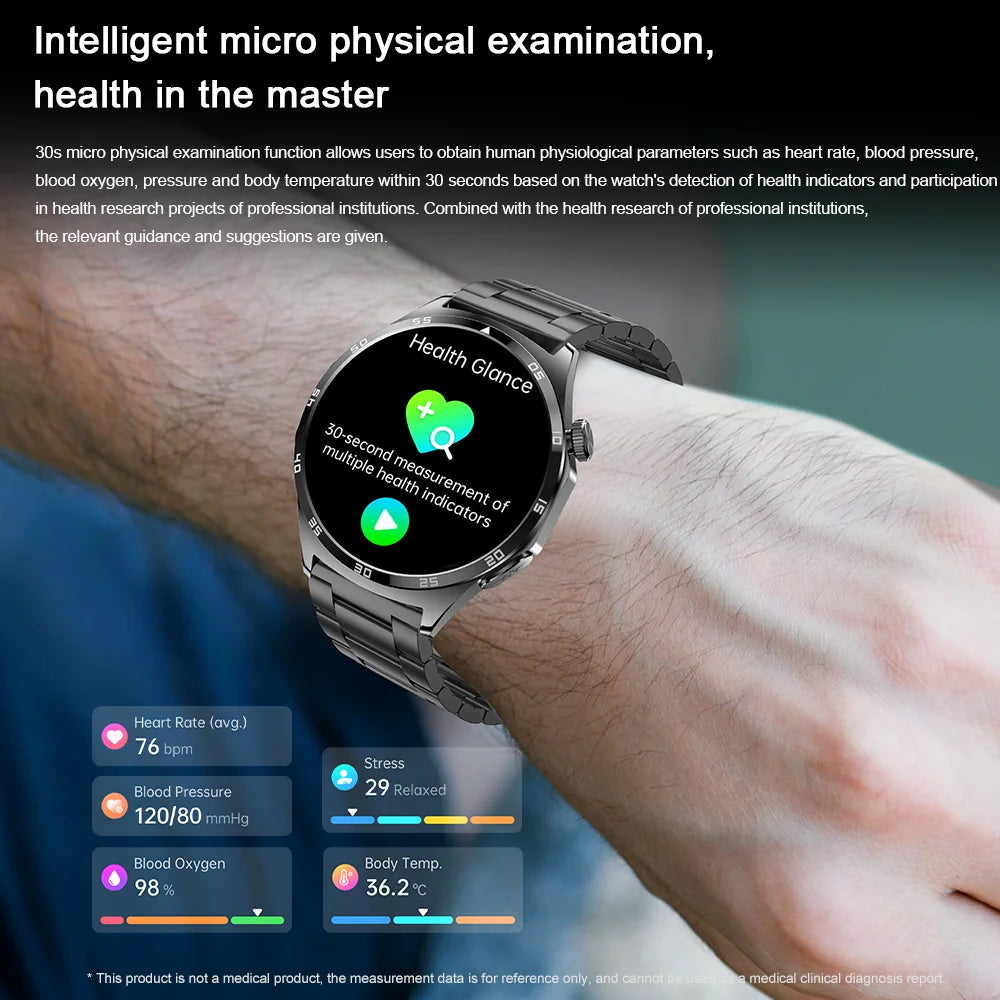 Marsyu ECG PPG HRV Oxygen Health Smartwatch With Lipid And Uric Acid Monitoring