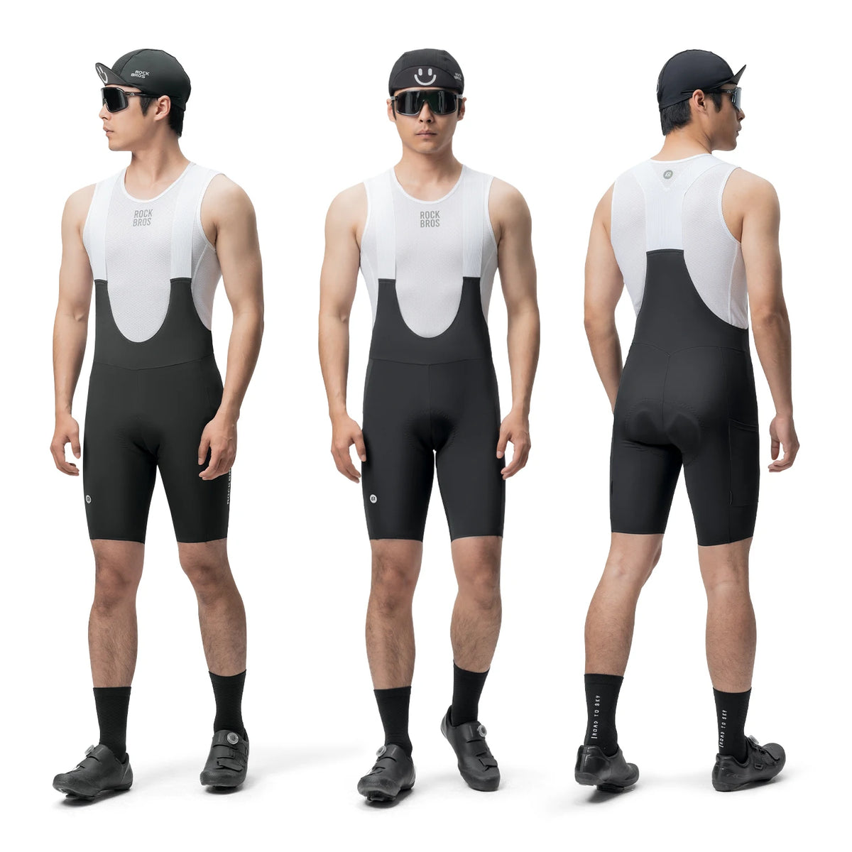 ROCKBROS Breathable Cycling Bib Shorts With Sponge Cushion Pad