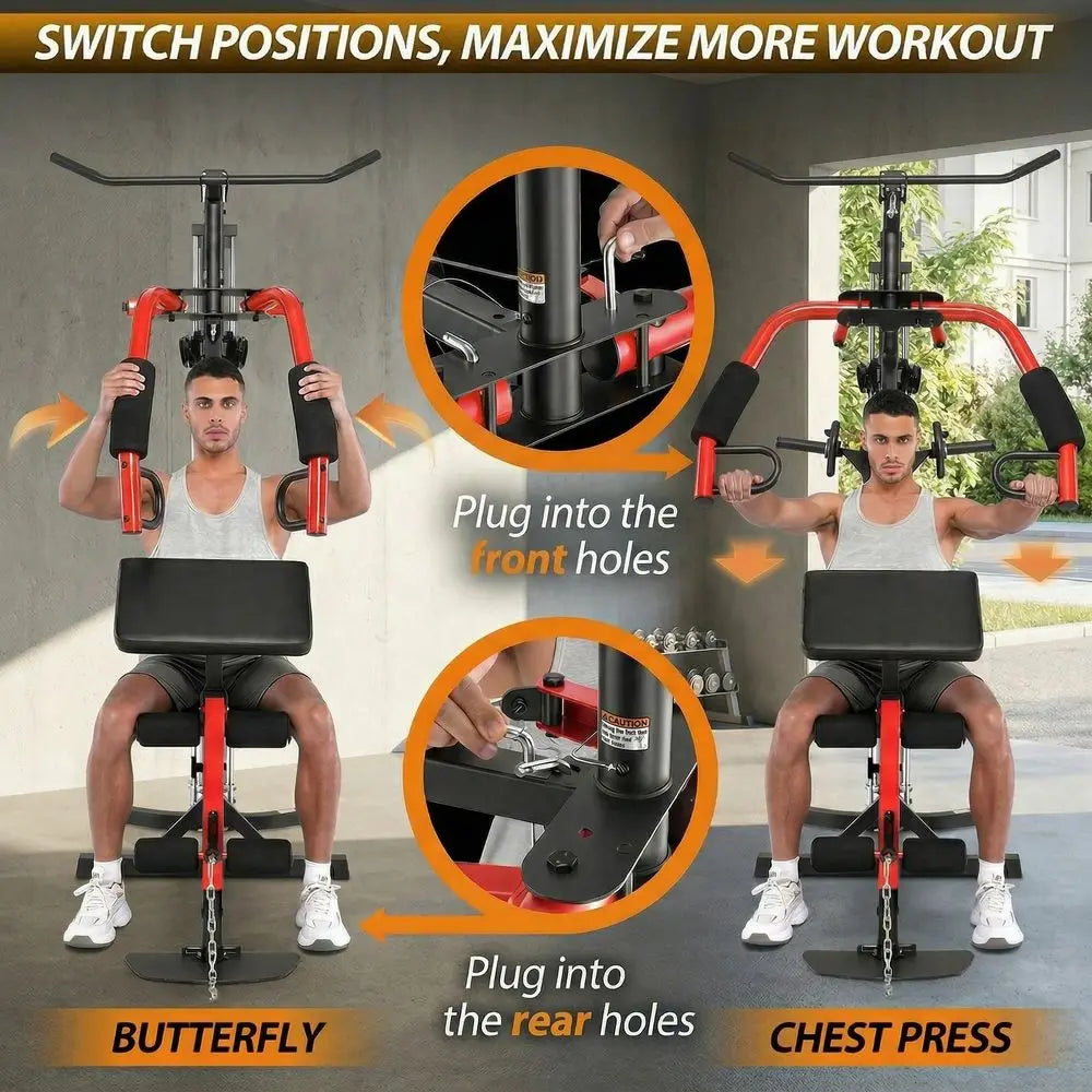 YTYIN All-in-One Home Gym With Pulley System Seated Row