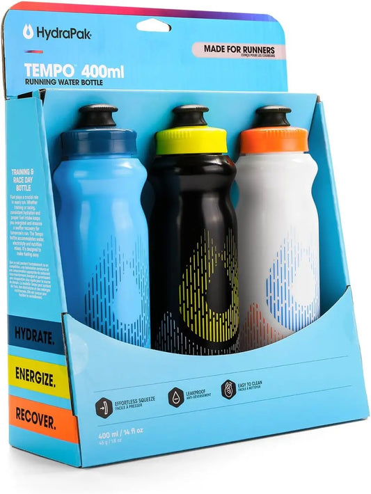 Running Water Bottle 3-Pack For Marathon Training Hydration