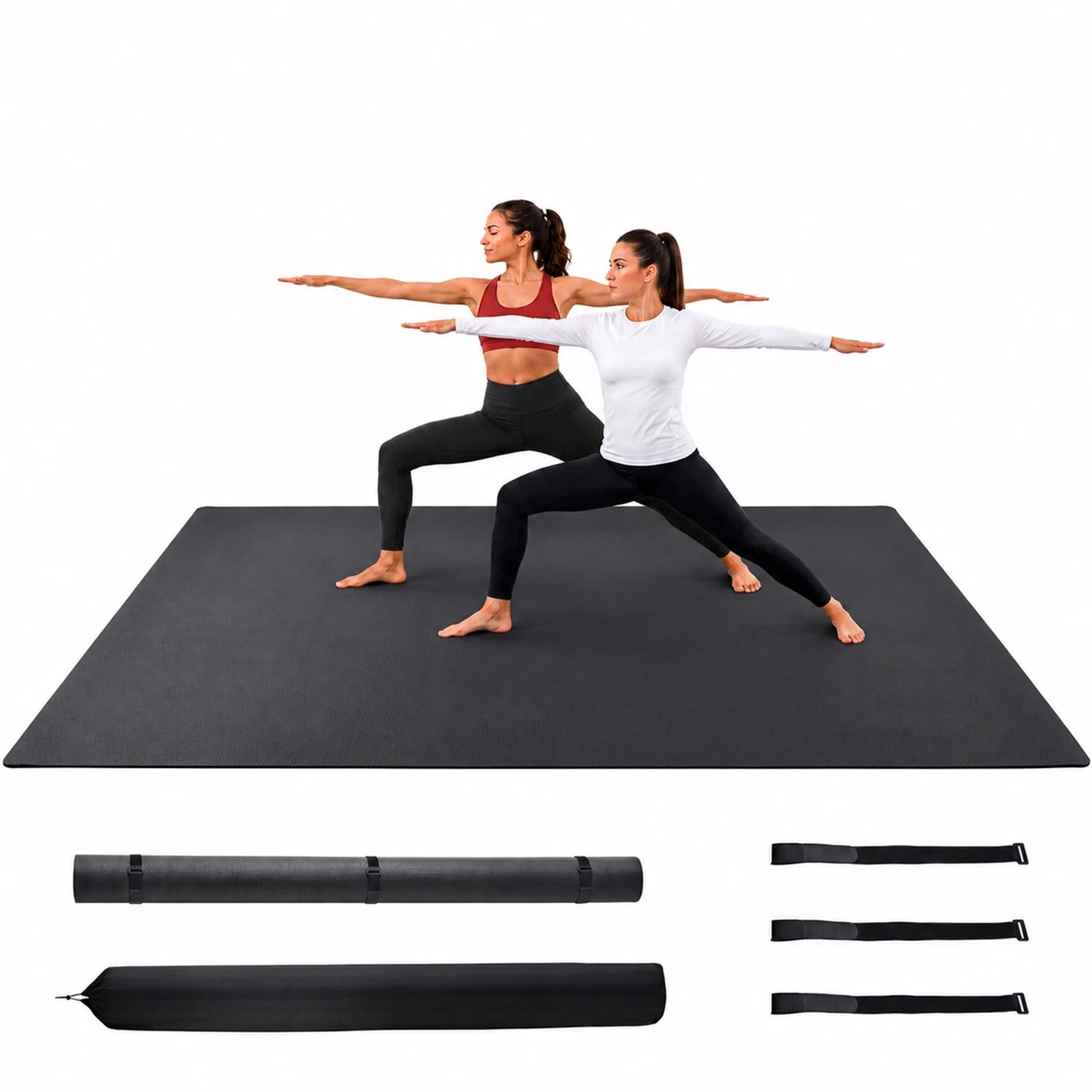 Non-Slip Yoga Mat With Straps And Carry Bag For Home