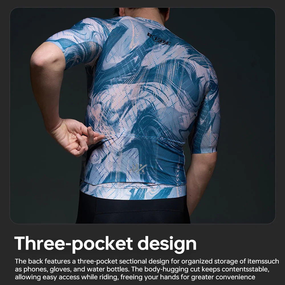X-TIGER Summer Cool Men Short Sleeve Cycling Jersey Swift Wind Series Antibacterial Sweat-Wicking Ultralight Road Mountain Bike Clothing