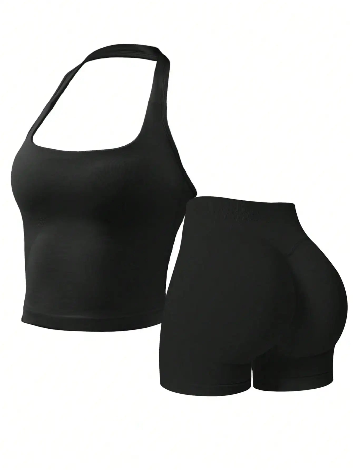 Women's Outdoor Sports Set: Tank Top + Shorts, Versatile For Daily Wear, Slim Fit, Lifting Design, Lightweight & Breathable