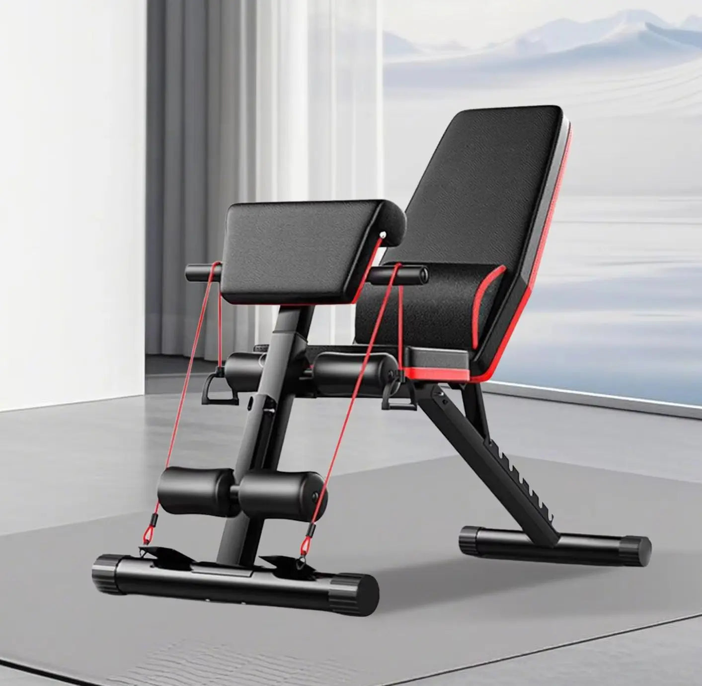 Multifunctional Foldable Weight Bench, Height Adjustable Strength Training Workout Bench, 160KG Max Weight Capacity, Full Body Gym Equipment for Home, Apartment & Small Fitness Studio