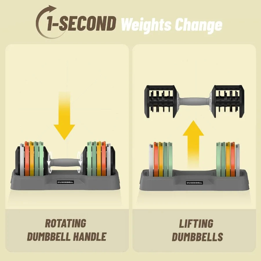 Adjustable Dumbbell Set For Home Strength And Fitness Training