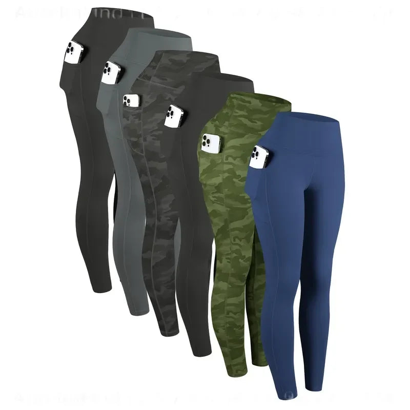 Womens High Waist Pocket Leggings for Yoga Workout and Fitness