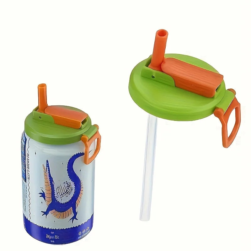 Reusable Can Lid With Straw For Beverages And Soft Drinks