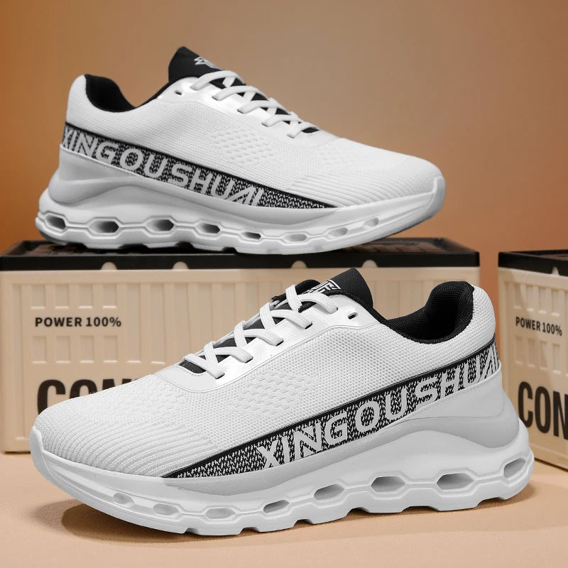 2026 New men shoes Couple Mesh Sneakers Breathable Sports Casual Shoes with Anti-Slip and Cushioning Features, Lightweight Running Shoes