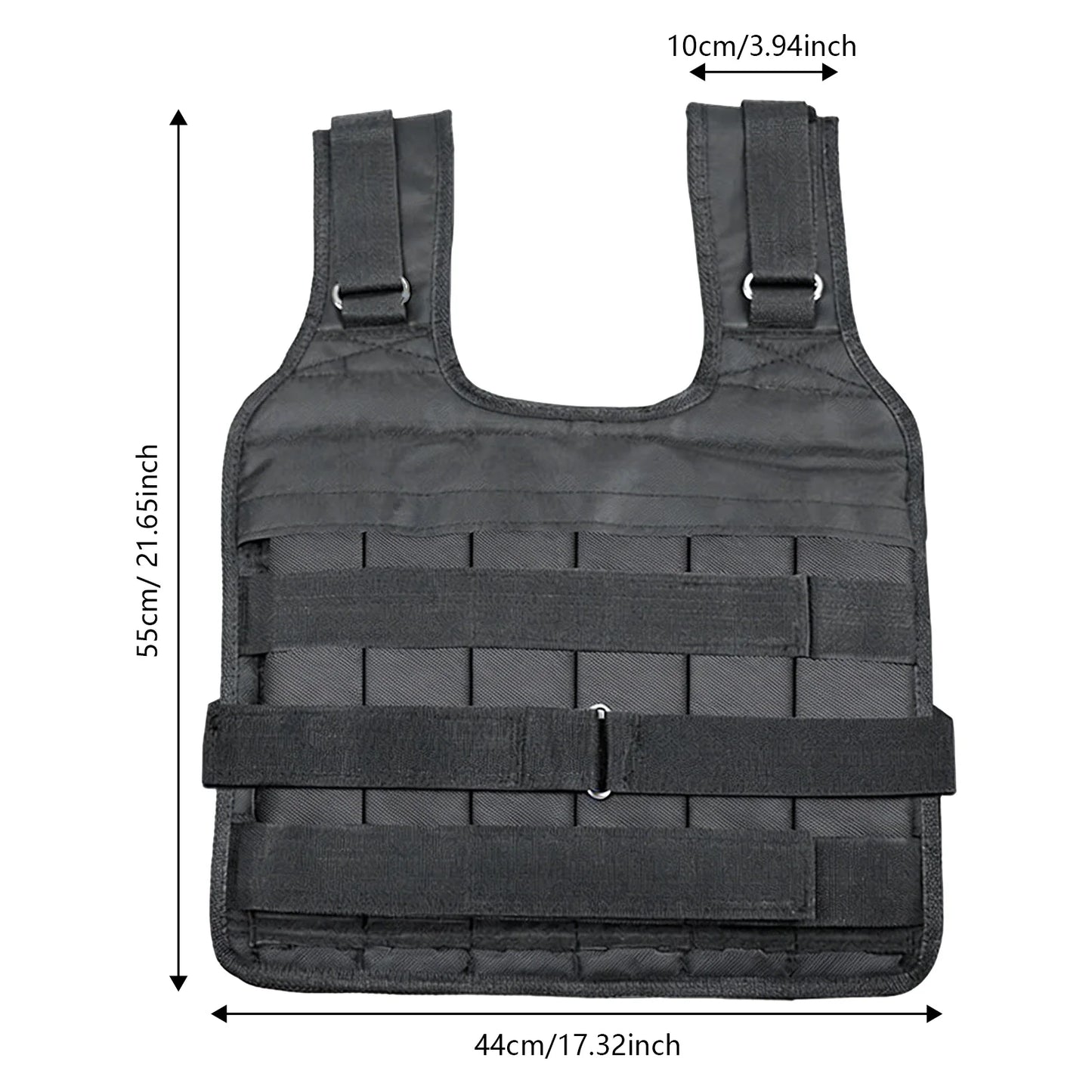 Adjustable Weighted Vest Shell Only 2.2-110lbs, Workout Vest for Progressive Overload Training, Empty Shell Fitness Gear for Runners Athletes