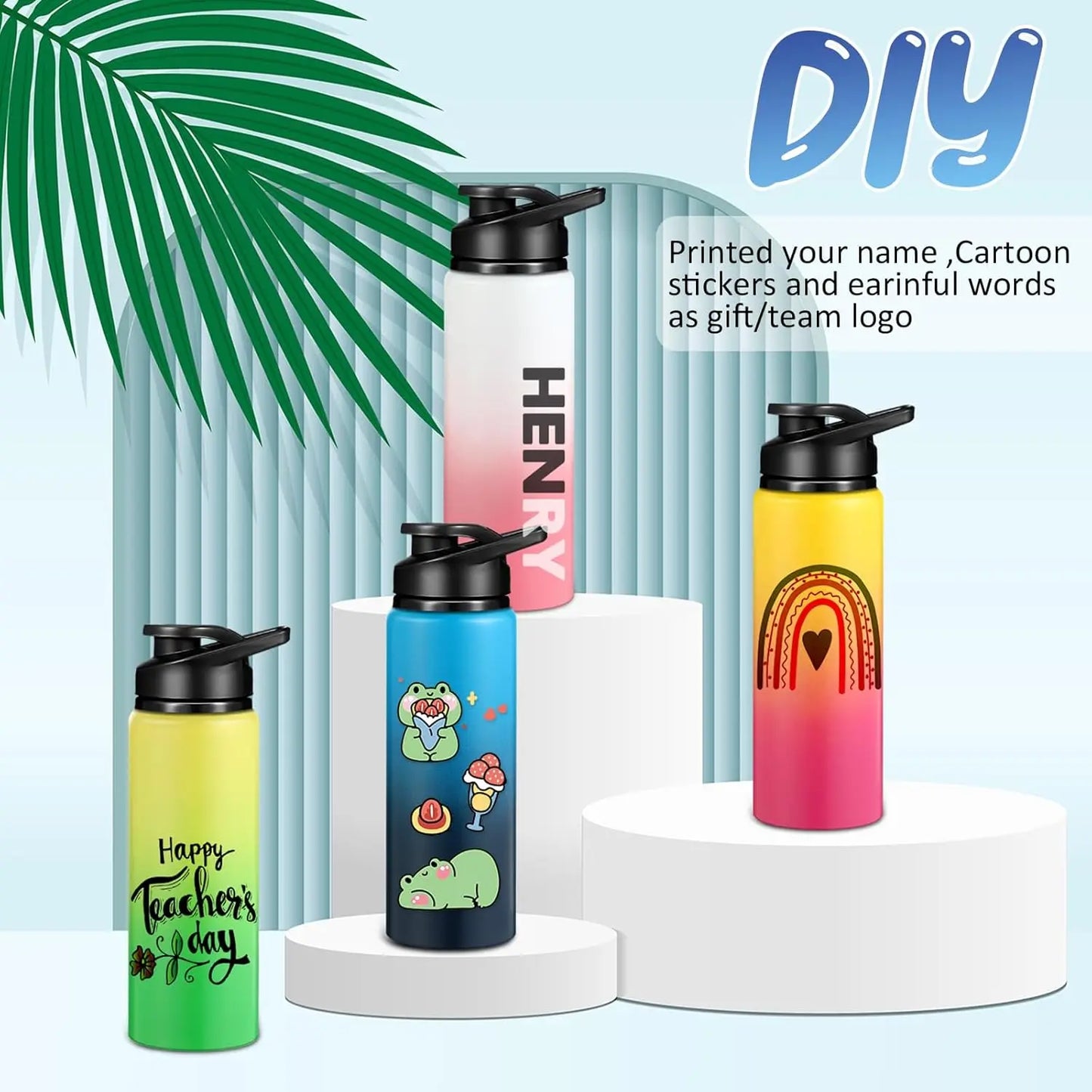 Multipurpose Aluminum Water Bottles 25oz, Reusable Bulk Multi-Color Hydration for Travel, Gym, Hiking, Cycling, Camping, Fishing